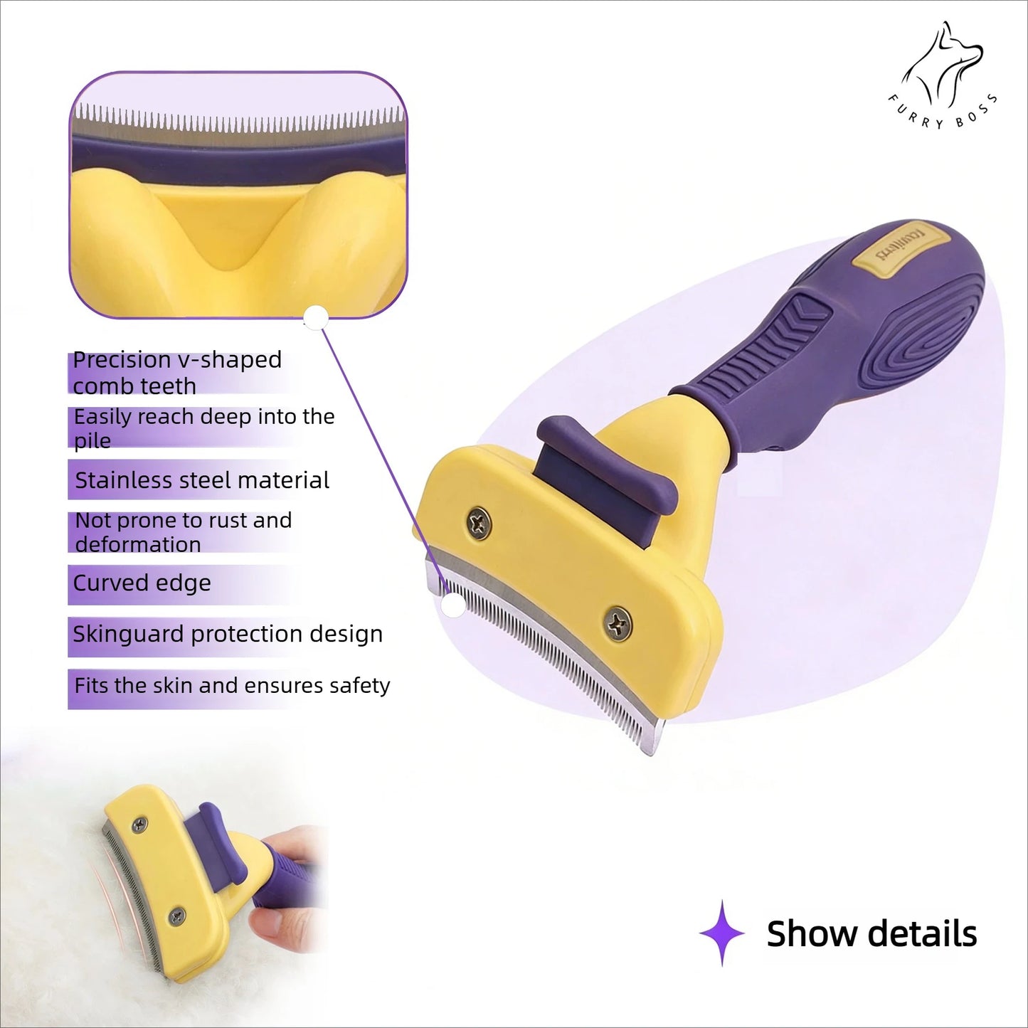 Pet brush, pet grooming tool
