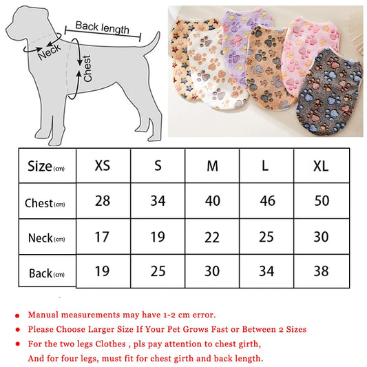 Soft Flannel Dog Vest & Costume