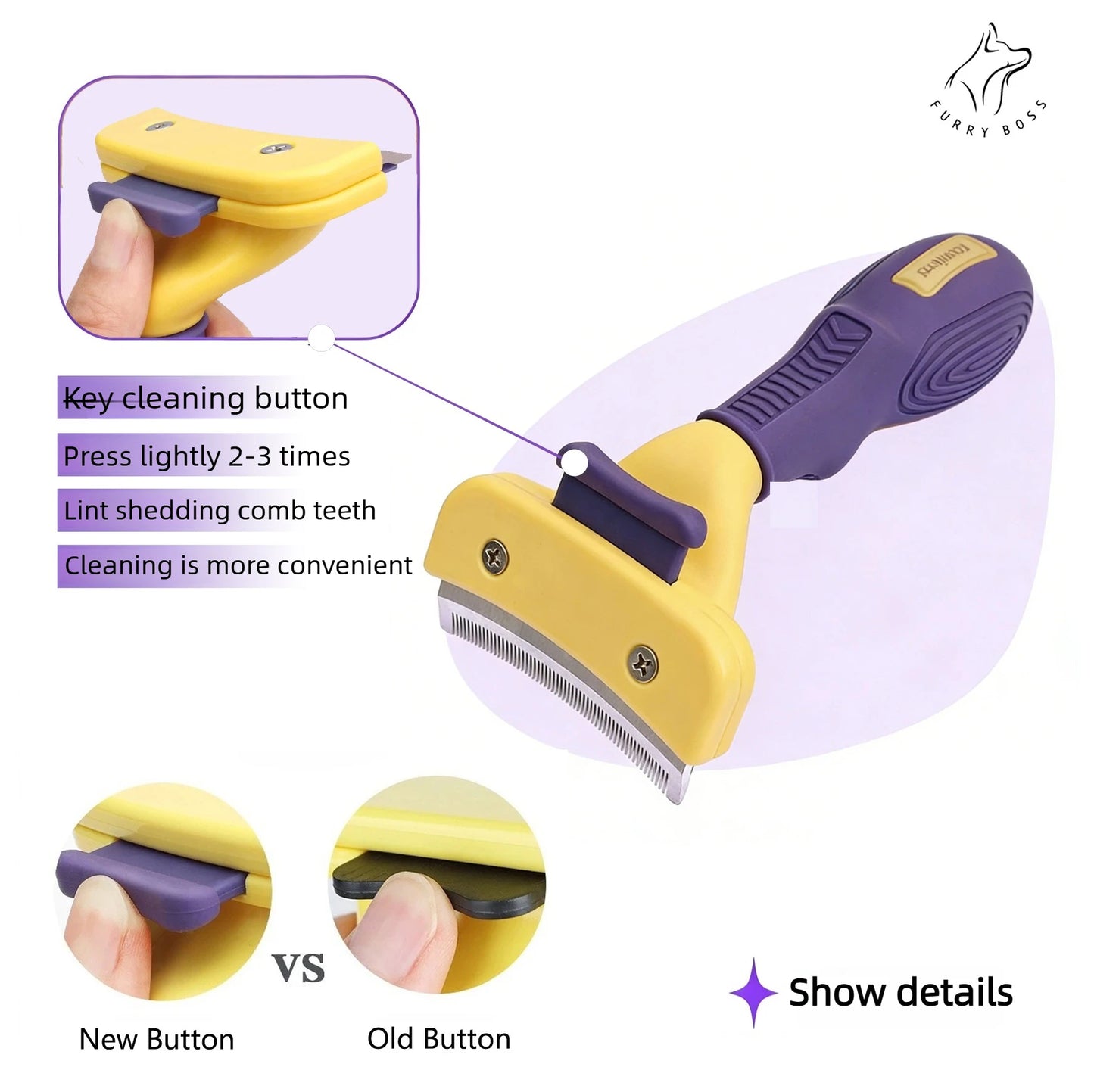 Pet brush, pet grooming tool