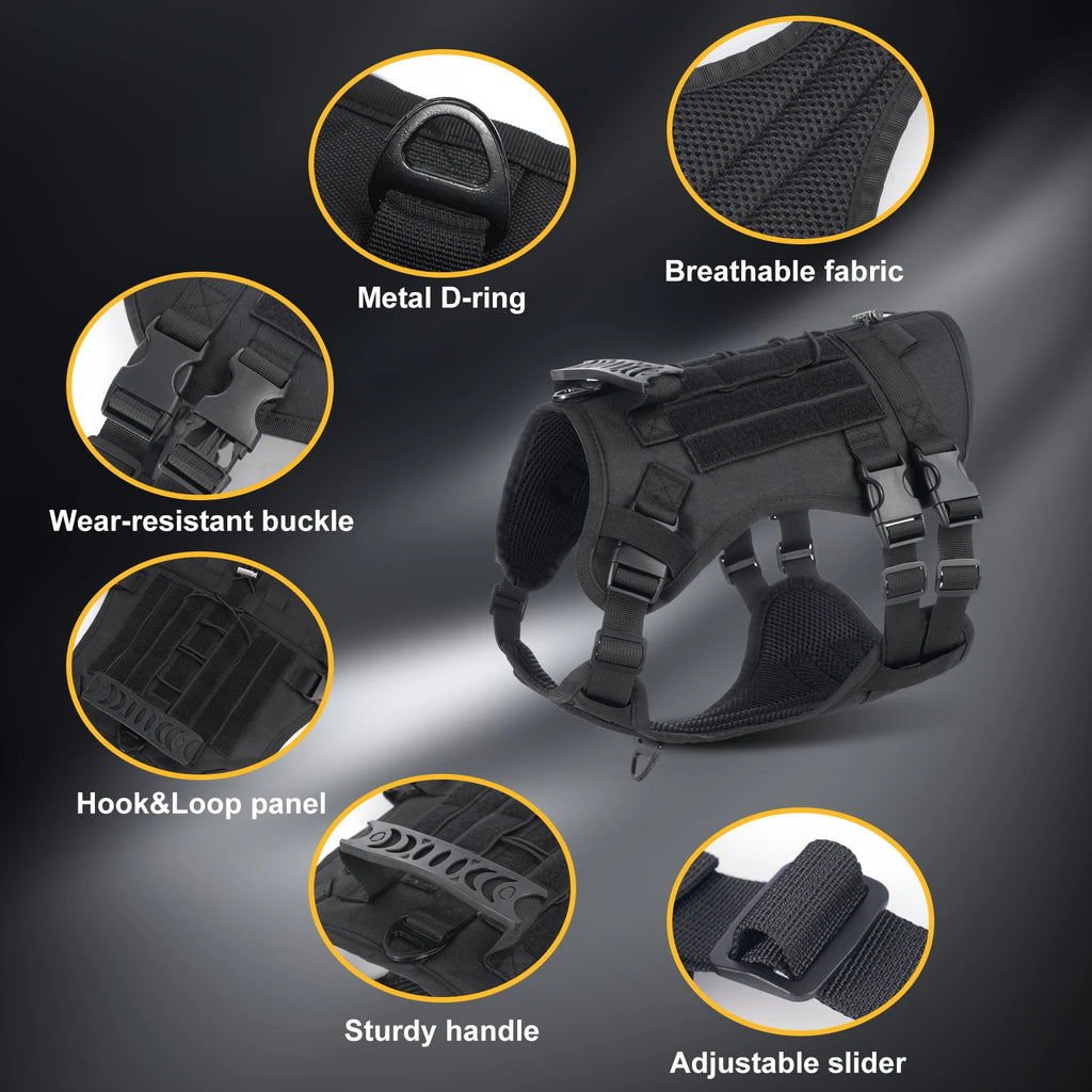 Tactical Dog Harness & Chest Strap