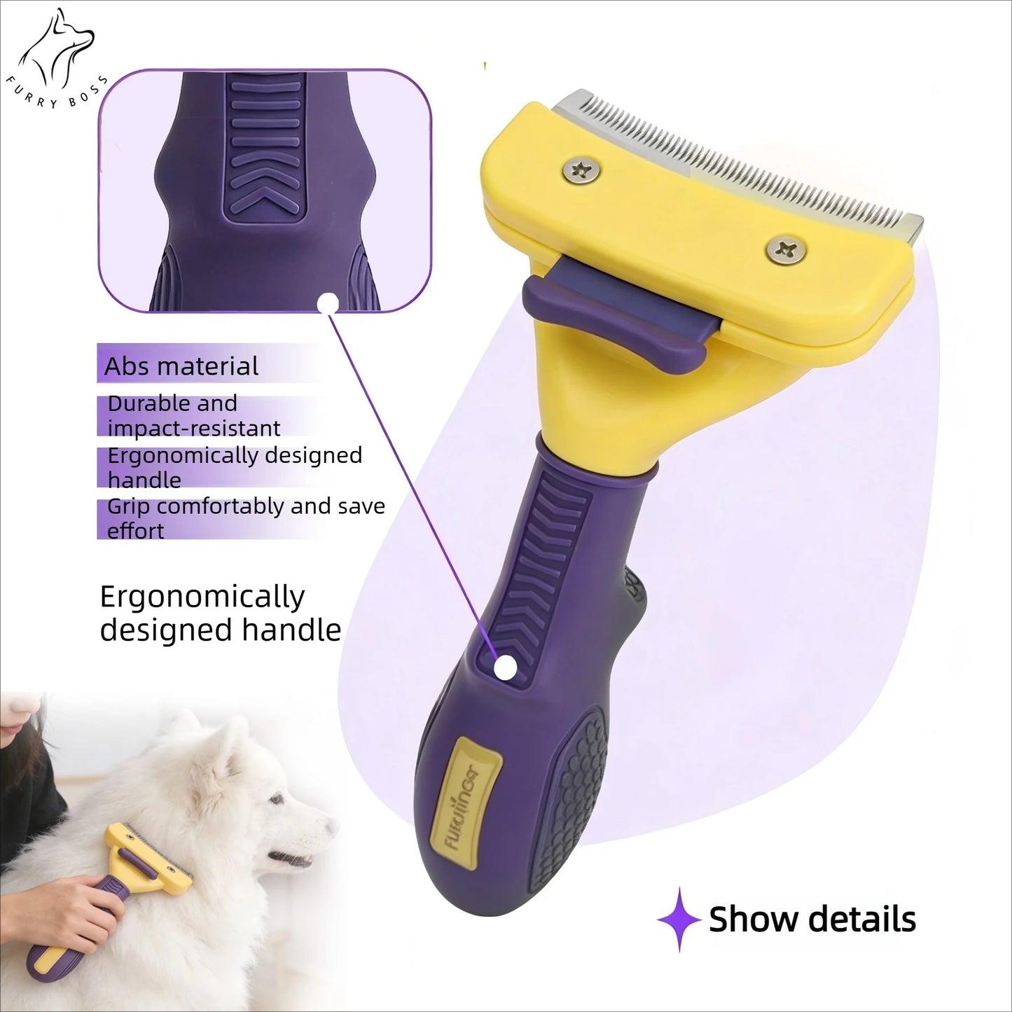 Pet brush, pet grooming tool